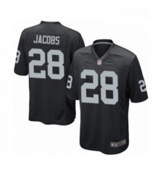 Mens Oakland Raiders 28 Josh Jacobs Game Black Team Color Football Jersey Mens Oakland Raiders 28 Josh Jacobs Game Black Team Color Football Jersey