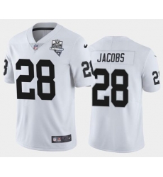 Men's Oakland Raiders White #28 Josh Jacobs 2020 Inaugural Season Vapor Limited Stitched NFL Jersey Men's Oakland Raiders White #28 Josh Jacobs 2020 Inaugural Season Vapor Limited Stitched NFL Jersey