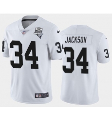 Men's Oakland Raiders White #34 Bo Jackson 2020 Inaugural Season Vapor Limited Stitched NFL Jersey Men's Oakland Raiders White #34 Bo Jackson 2020 Inaugural Season Vapor Limited Stitched NFL Jersey