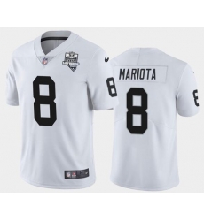 Men's Oakland Raiders White #8 Marcus Mariota 2020 Inaugural Season Vapor Limited Stitched NFL Jersey Men's Oakland Raiders White #8 Marcus Mariota 2020 Inaugural Season Vapor Limited Stitched NFL Jersey