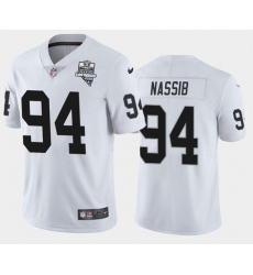Men's Oakland Raiders White #94 Carl Nassib 2020 Inaugural Season Vapor Limited Stitched NFL Jersey Men's Oakland Raiders White #94 Carl Nassib 2020 Inaugural Season Vapor Limited Stitched NFL Jersey