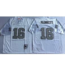 Mitchell And Ness Raiders #16 16 Jim Plunkett White Throwback Stitched NFL Jerseys Mitchell And Ness Raiders #16 16 Jim Plunkett White Throwback Stitched NFL Jerseys