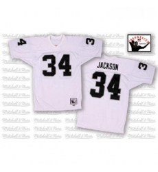 Mitchell and Ness Oakland Raiders 34 Bo Jackson White Authentic NFL Throwback Jersey Mitchell and Ness Oakland Raiders 34 Bo Jackson White Authentic NFL Throwback Jersey