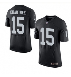 Nike Oakland Raiders #15 Michael Crabtree Black Team Color Men 27s Stitched NFL New Elite Jersey Nike Oakland Raiders #15 Michael Crabtree Black Team Color Men 27s Stitched NFL New Elite Jersey