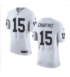 Nike Oakland Raiders #15 Michael Crabtree White Men 27s Stitched NFL New Elite Jersey Nike Oakland Raiders #15 Michael Crabtree White Men 27s Stitched NFL New Elite Jersey