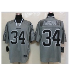 Nike Oakland Raiders 34 Bo Jackson Grey Elite Lights out NFL Jersey Nike Oakland Raiders 34 Bo Jackson Grey Elite Lights out NFL Jersey