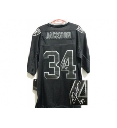 Nike Oakland Raiders 34 Bo.Jackson Black Elite Light Out Signed NFL Jersey Nike Oakland Raiders 34 Bo.Jackson Black Elite Light Out Signed NFL Jersey