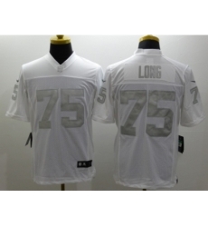 Nike Oakland Raiders 75 Howie Long White Game Platinum NFL Jersey Nike Oakland Raiders 75 Howie Long White Game Platinum NFL Jersey