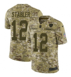 Nike Raiders #12 Kenny Stabler Camo Mens Stitched NFL Limited 2018 Salute To Service Jersey Nike Raiders #12 Kenny Stabler Camo Mens Stitched NFL Limited 2018 Salute To Service Jersey