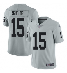 Nike Raiders 15 Nelson Agholor Silver Men Stitched NFL Limited Inverted Legend Jersey Nike Raiders 15 Nelson Agholor Silver Men Stitched NFL Limited Inverted Legend Jersey