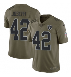 Nike Raiders #42 Karl Joseph Olive Mens Stitched NFL Limited 2017 Salute To Service Jersey Nike Raiders #42 Karl Joseph Olive Mens Stitched NFL Limited 2017 Salute To Service Jersey