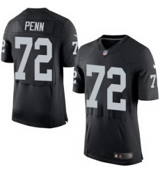 Nike Raiders #72 Donald Penn Black Team Color Mens Stitched NFL New Elite Jersey Nike Raiders #72 Donald Penn Black Team Color Mens Stitched NFL New Elite Jersey