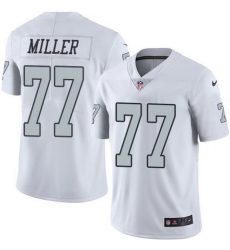 Nike Raiders #77 Kolton Miller White Mens Stitched NFL Limited Rush Jersey Nike Raiders #77 Kolton Miller White Mens Stitched NFL Limited Rush Jersey