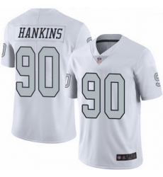 Nike Raiders 90 Johnathan Hankins White Men Stitched NFL Limited Rush Jersey Nike Raiders 90 Johnathan Hankins White Men Stitched NFL Limited Rush Jersey