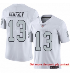 Raiders 13 Hunter Renfrow White Men Stitched Football Limited Rush Jersey Raiders 13 Hunter Renfrow White Men Stitched Football Limited Rush Jersey
