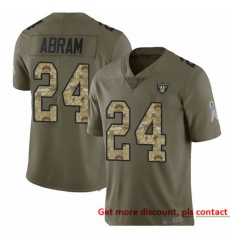 Raiders 24 Johnathan Abram Olive Camo Men Stitched Football Limited 2017 Salute To Service Jersey Raiders 24 Johnathan Abram Olive Camo Men Stitched Football Limited 2017 Salute To Service Jersey