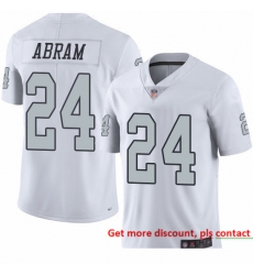 Raiders 24 Johnathan Abram White Men Stitched Football Limited Rush Jersey Raiders 24 Johnathan Abram White Men Stitched Football Limited Rush Jersey