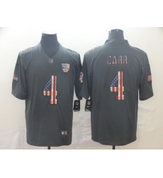 Raiders 4 Derek Carr 2019 Salute To Service USA Flag Fashion Limited Jersey Raiders 4 Derek Carr 2019 Salute To Service USA Flag Fashion Limited Jersey