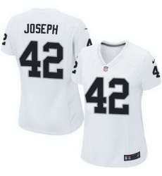 Nike Raiders #42 Karl Joseph White Womens Stitched NFL Elite Jersey Nike Raiders #42 Karl Joseph White Womens Stitched NFL Elite Jersey