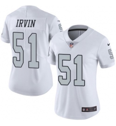 Nike Raiders #51 Bruce Irvin White Womens Stitched NFL Limited Rush Jersey Nike Raiders #51 Bruce Irvin White Womens Stitched NFL Limited Rush Jersey