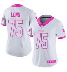 Nike Raiders #75 Howie Long White Pink Womens Stitched NFL Limited Rush Fashion Jersey Nike Raiders #75 Howie Long White Pink Womens Stitched NFL Limited Rush Fashion Jersey