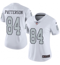Nike Raiders #84 Cordarrelle Patterson White Womens Stitched NFL Limited Rush Jersey Nike Raiders #84 Cordarrelle Patterson White Womens Stitched NFL Limited Rush Jersey