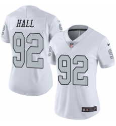 Nike Raiders #92 P J Hall White Womens Stitched NFL Limited Rush Jersey Nike Raiders #92 P J Hall White Womens Stitched NFL Limited Rush Jersey