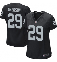 Oakland Raiders #29 David Amerson Womens Black Jersey Oakland Raiders #29 David Amerson Womens Black Jersey