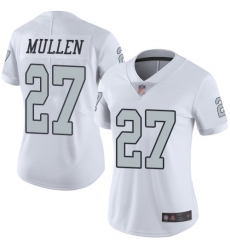 Raiders 27 Trayvon Mullen White Women Stitched Football Limited Rush Jersey Raiders 27 Trayvon Mullen White Women Stitched Football Limited Rush Jersey