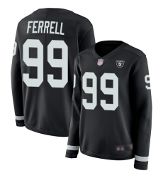 Raiders 99 Clelin Ferrell Black Team Color Women Stitched Football Limited Therma Long Sleeve Jersey Raiders 99 Clelin Ferrell Black Team Color Women Stitched Football Limited Therma Long Sleeve Jersey