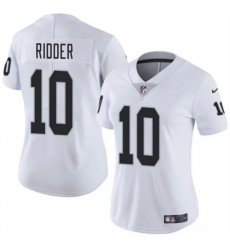 Women Las Vegas Raiders 10 Desmond Ridder White Vapor Stitched Jersey Women Las Vegas Raiders 10 Desmond Ridder White Vapor Stitched Jersey