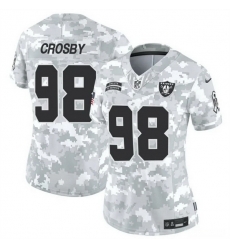 Women Las Vegas Raiders 98 Maxx Crosby 2024 F U S E Arctic Camo Salute To Service Limited Stitched Jersey Women Las Vegas Raiders 98 Maxx Crosby 2024 F U S E Arctic Camo Salute To Service Limited Stitched Jersey