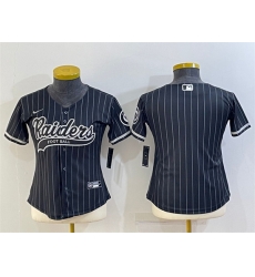 Women Las Vegas Raiders Black With Patch Cool Base Stitched Baseball Jersey Women Las Vegas Raiders Black With Patch Cool Base Stitched Baseball Jersey