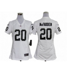 Women Nike Oakland Raiders #20 Darren McFadden White jerseys Women Nike Oakland Raiders #20 Darren McFadden White jerseys