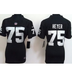 Women Nike Oakland Raiders #75 Stephon Heyer Black Nike NFL Jerseys Women Nike Oakland Raiders #75 Stephon Heyer Black Nike NFL Jerseys