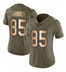 Women Nike Oakland Raiders 85 Derek Carrier Limited Olive Gold 2017 Salute to Service NFL Jersey Women Nike Oakland Raiders 85 Derek Carrier Limited Olive Gold 2017 Salute to Service NFL Jersey