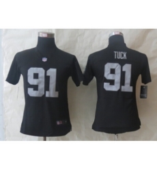 Women Nike Oakland Raiders #91 Tuck Black Jerseys Women Nike Oakland Raiders #91 Tuck Black Jerseys