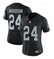 Womens Nike Oakland Raiders 24 Charles Woodson Elite Black Team Color NFL Jersey Womens Nike Oakland Raiders 24 Charles Woodson Elite Black Team Color NFL Jersey