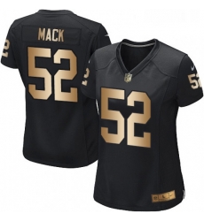 Womens Nike Oakland Raiders 52 Khalil Mack Elite BlackGold Team Color NFL Jersey Womens Nike Oakland Raiders 52 Khalil Mack Elite BlackGold Team Color NFL Jersey