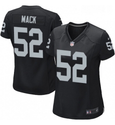 Womens Nike Oakland Raiders 52 Khalil Mack Game Black Team Color NFL Jersey Womens Nike Oakland Raiders 52 Khalil Mack Game Black Team Color NFL Jersey