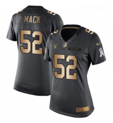 Womens Nike Oakland Raiders 52 Khalil Mack Limited BlackGold Salute to Service NFL Jersey Womens Nike Oakland Raiders 52 Khalil Mack Limited BlackGold Salute to Service NFL Jersey