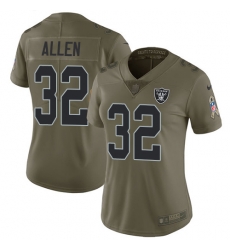 Womens Nike Raiders #32 Marcus Allen Olive Stitched NFL Limited 2017 Salute to Service Jersey Womens Nike Raiders #32 Marcus Allen Olive Stitched NFL Limited 2017 Salute to Service Jersey