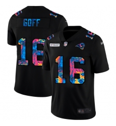 Los Angeles Rams 16 Jared Goff Men Nike Multi Color Black 2020 NFL Crucial Catch Vapor Untouchable Limited Jersey Los Angeles Rams 16 Jared Goff Men Nike Multi Color Black 2020 NFL Crucial Catch Vapor Untouchable Limited Jersey