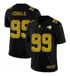 Los Angeles Rams 99 Aaron Donald Men Nike Leopard Print Fashion Vapor Limited NFL Jersey Black Los Angeles Rams 99 Aaron Donald Men Nike Leopard Print Fashion Vapor Limited NFL Jersey Black