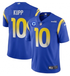 Men Los Angeles Rams #10 Cooper Kupp 2022 Royal With 3-Star C Patch Vapor Limited Stitched Jersey Men Los Angeles Rams #10 Cooper Kupp 2022 Royal With 3-Star C Patch Vapor Limited Stitched Jersey