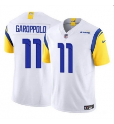 Men Los Angeles Rams 11 Jimmy Garoppolo White 2024 F U S E Vapor Untouchable Stitched Football Jersey Men Los Angeles Rams 11 Jimmy Garoppolo White 2024 F U S E Vapor Untouchable Stitched Football Jersey