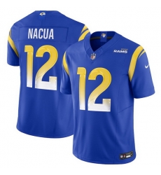 Men Los Angeles Rams 12 Puka Nacua Blue 2024 F U S E Vapor Untouchable Stitched Football Jersey Men Los Angeles Rams 12 Puka Nacua Blue 2024 F U S E Vapor Untouchable Stitched Football Jersey