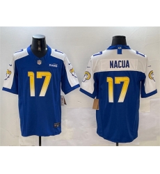Men Los Angeles Rams 17 Puka Nacua Blue White 2024 F U S E With Patch Vapor Untouchable Limited Stitched Football Jersey Men Los Angeles Rams 17 Puka Nacua Blue White 2024 F U S E With Patch Vapor Untouchable Limited Stitched Football Jersey