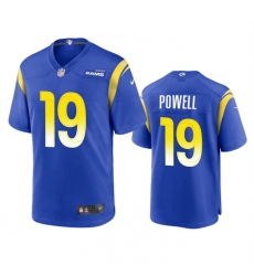 Men Los Angeles Rams 19 Brandon Powell Royal Stitched Football Game Jersey Men Los Angeles Rams 19 Brandon Powell Royal Stitched Football Game Jersey