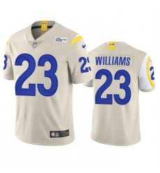 Men Los Angeles Rams 23 Kyren Williams Bone Vapor Limited Stitched Football Jersey Men Los Angeles Rams 23 Kyren Williams Bone Vapor Limited Stitched Football Jersey